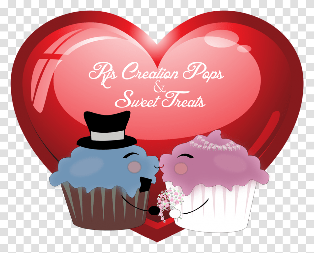 Cupcake Heart 3d, Cream, Dessert, Food, Creme Transparent Png