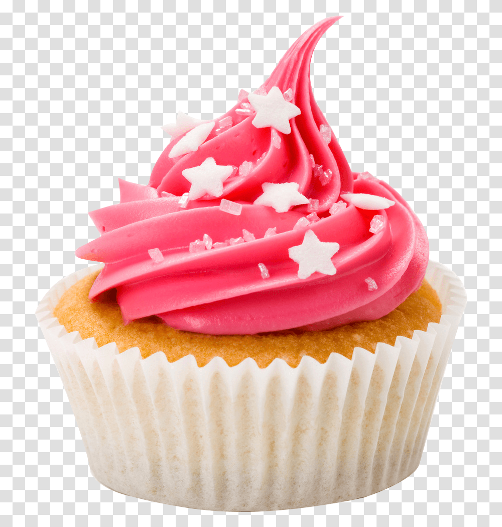 Cupcake Icing Birthday Cake Bakery Cakes One Cupcake, Cream, Dessert, Food, Creme Transparent Png