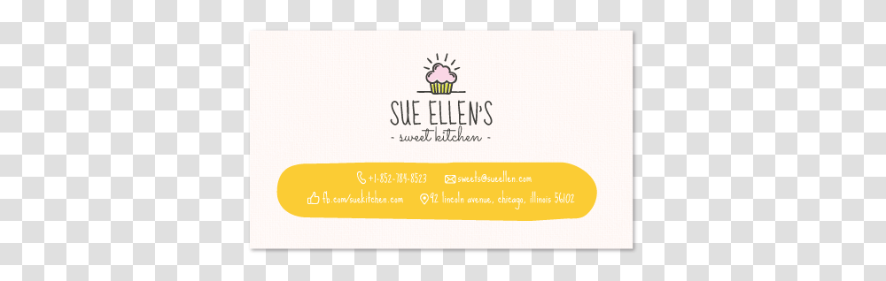 Cupcake Logo Design Floral Design, Text, Paper, Business Card, Advertisement Transparent Png