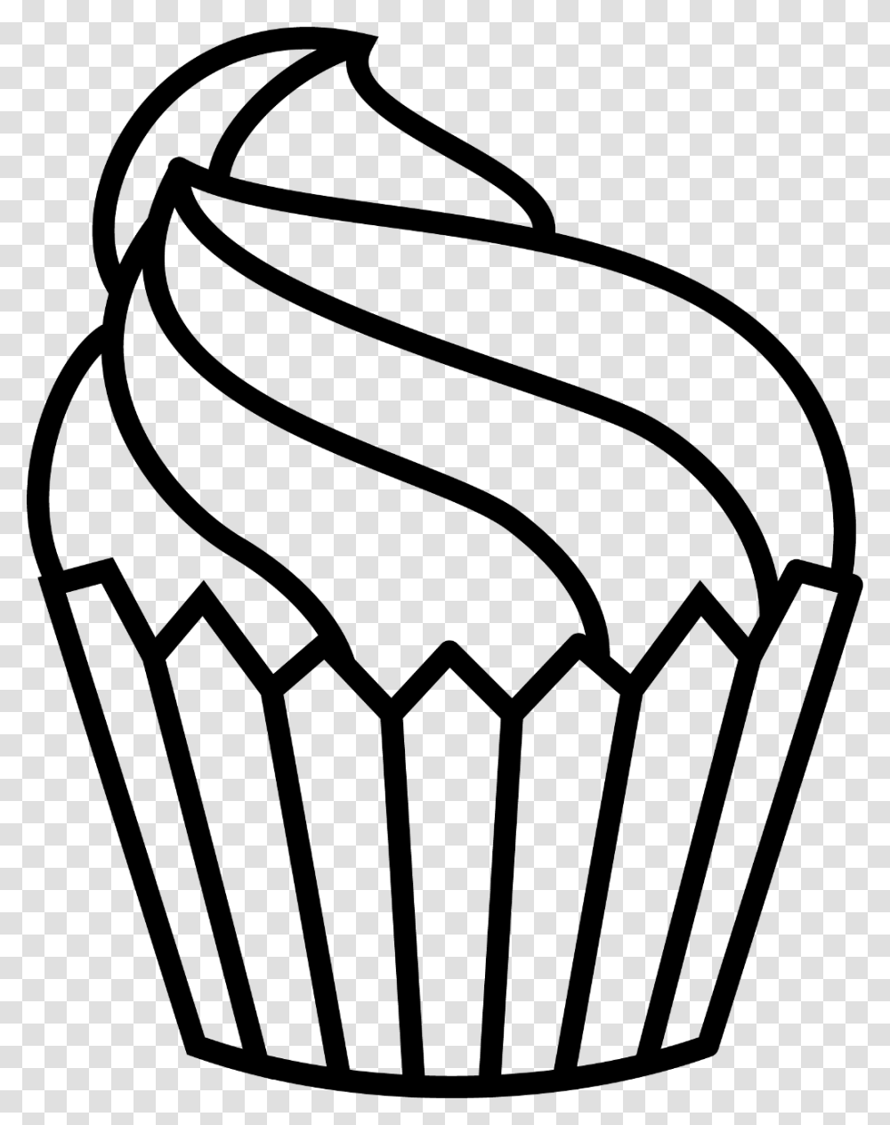 Cupcake Outline Clipart Black And White Outline Pictures Of Cartoons, Gray, World Of Warcraft Transparent Png