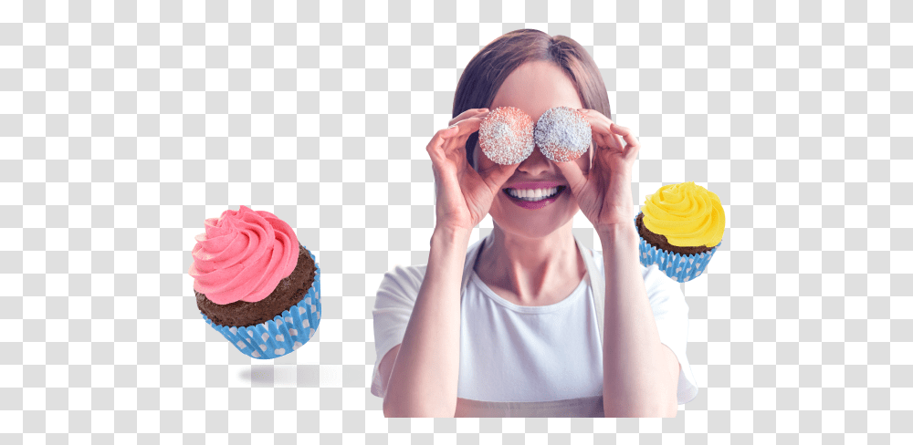 Cupcake, Person, Human, Cream, Dessert Transparent Png