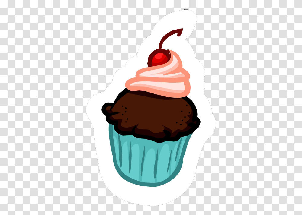 Cupcake Pin Cupcake Club Penguin, Cream, Dessert, Food, Creme Transparent Png