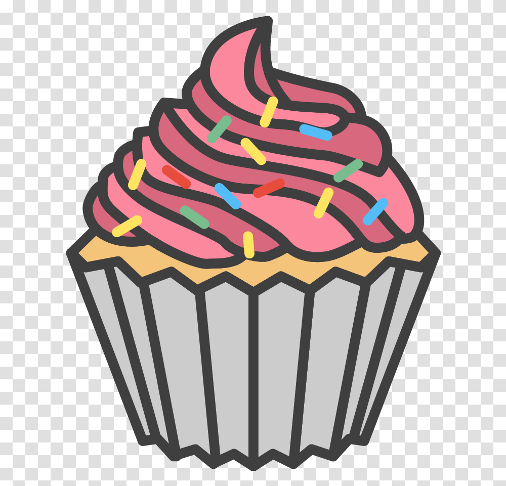 Cupcake Pink Frosting, Cream, Dessert, Food, Creme Transparent Png