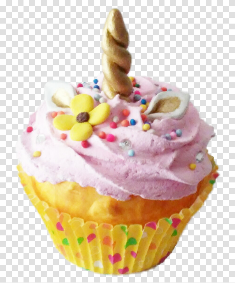 Cupcake Sprinkles Food Flower Cute Cake Pink Cupcake, Cream, Dessert, Creme, Birthday Cake Transparent Png