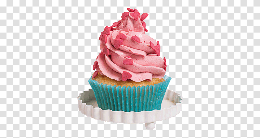Cupcake Strawberry Cupcake, Cream, Dessert, Food, Creme Transparent Png