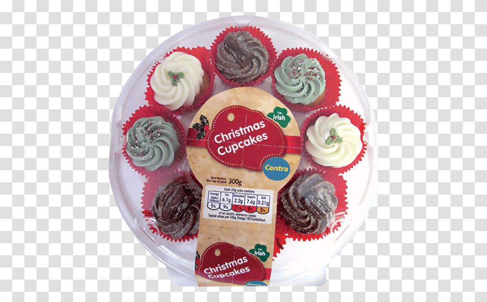 Cupcake With Candle Ct Christmas Cupcake Platter Cake Decorating Supply, Dessert, Food, Birthday Cake, Dish Transparent Png