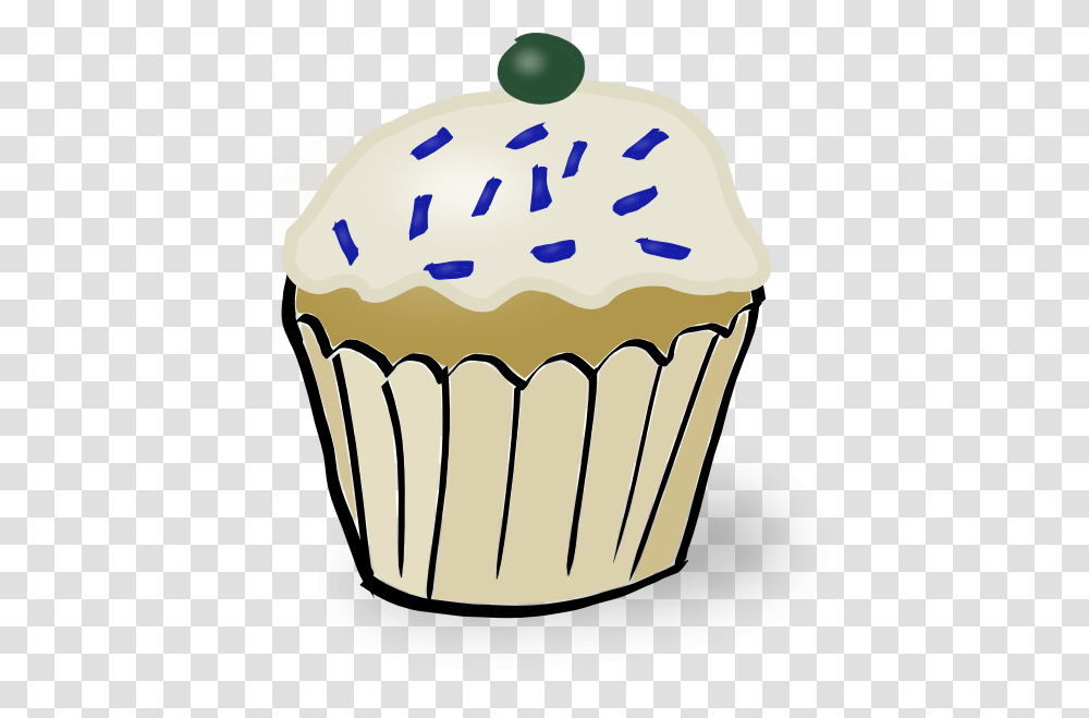 Cupcake With Sprinkles Clip Art, Cream, Dessert, Food, Creme Transparent Png