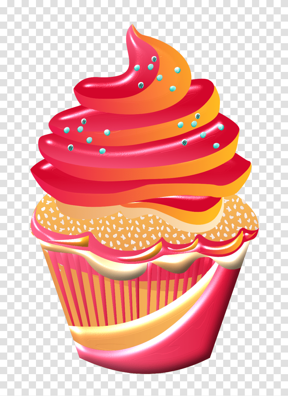 Cupcakes Clip Art American, Cream, Dessert, Food, Creme Transparent Png