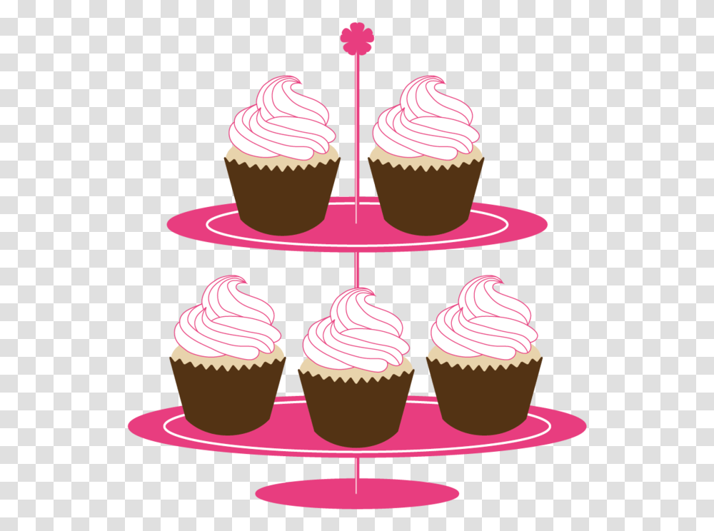 Cupcakes On Stand Clipart Cake Stand Clip Art, Cream, Dessert, Food, Creme Transparent Png