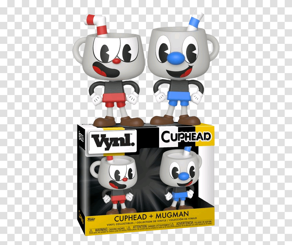 Cuphead Amp Mugman Vynl Cuphead And Mugman Funko Pop, Toy, Robot Transparent Png