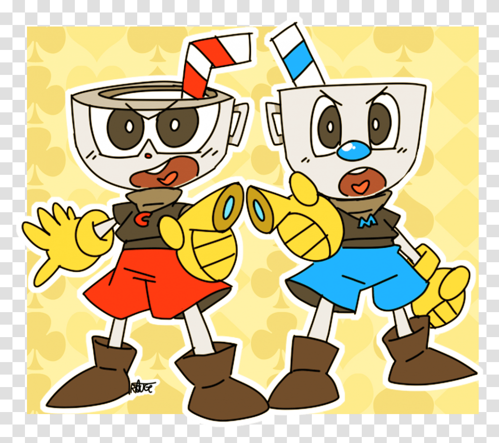 Cuphead And Mugman As Anime Mascots Cuphead And Mugman Anime, Outdoors, Leisure Activities, Poster Transparent Png