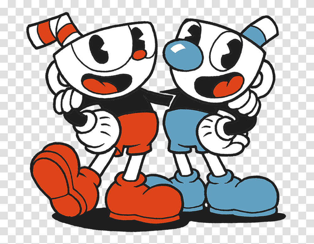 Cuphead And Mugman, Performer, Painting Transparent Png