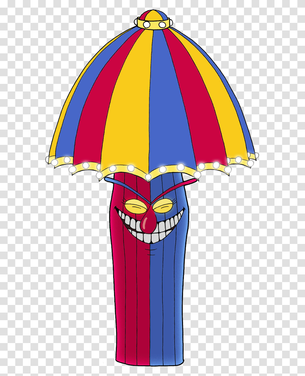 Cuphead Donamp Beppi The Clown Final Phase, Umbrella, Canopy, Architecture, Building Transparent Png