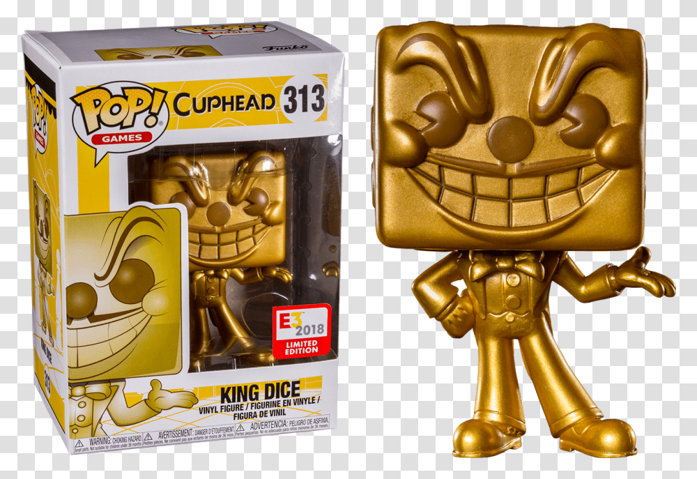 Cuphead King Dice Gold Pop Vinyl Figure Funko Pop King Dice Gold, Food, Sweets, Confectionery, Toy Transparent Png