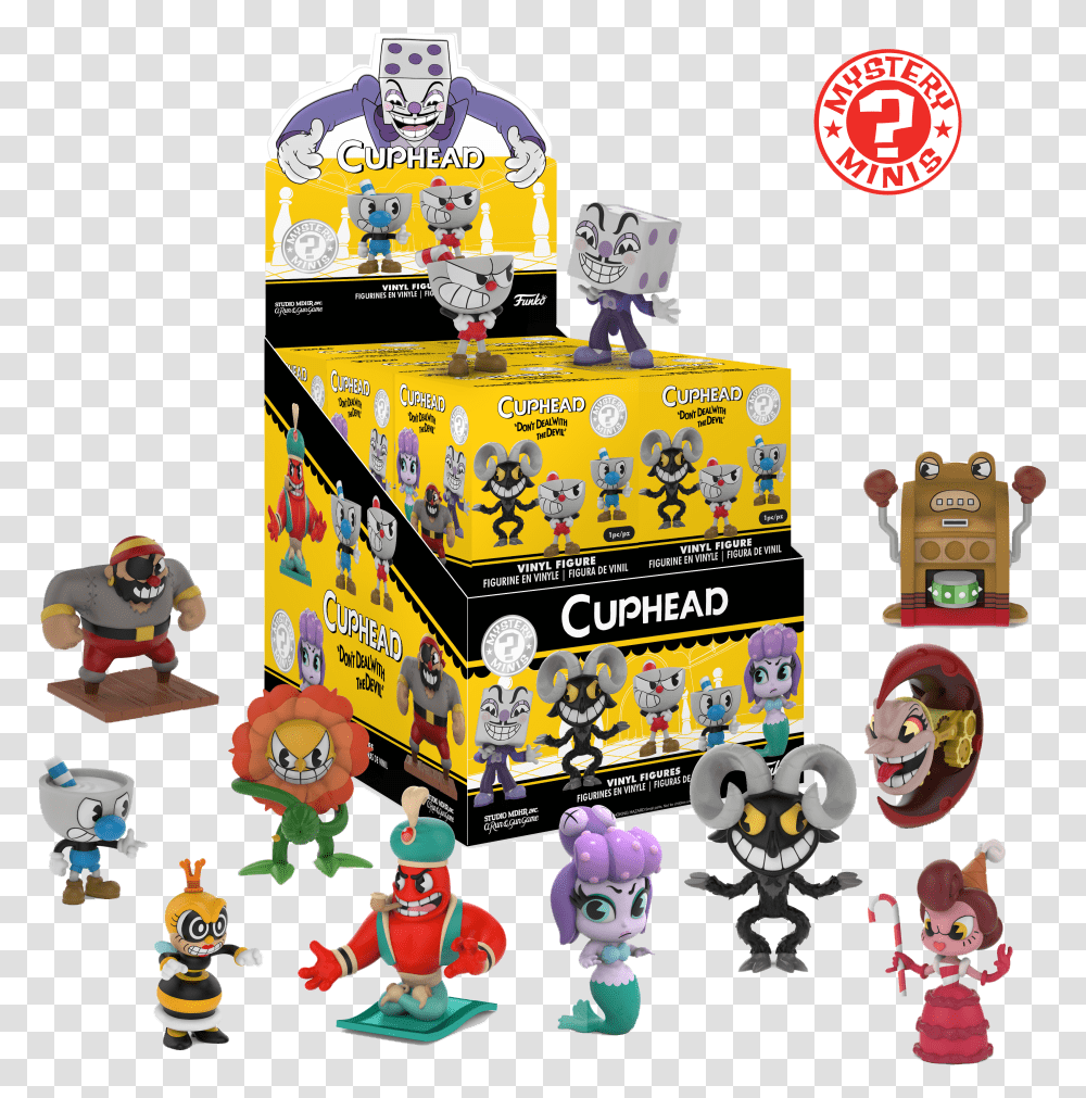 Cuphead Mystery Minis, Toy, Person, Helmet Transparent Png