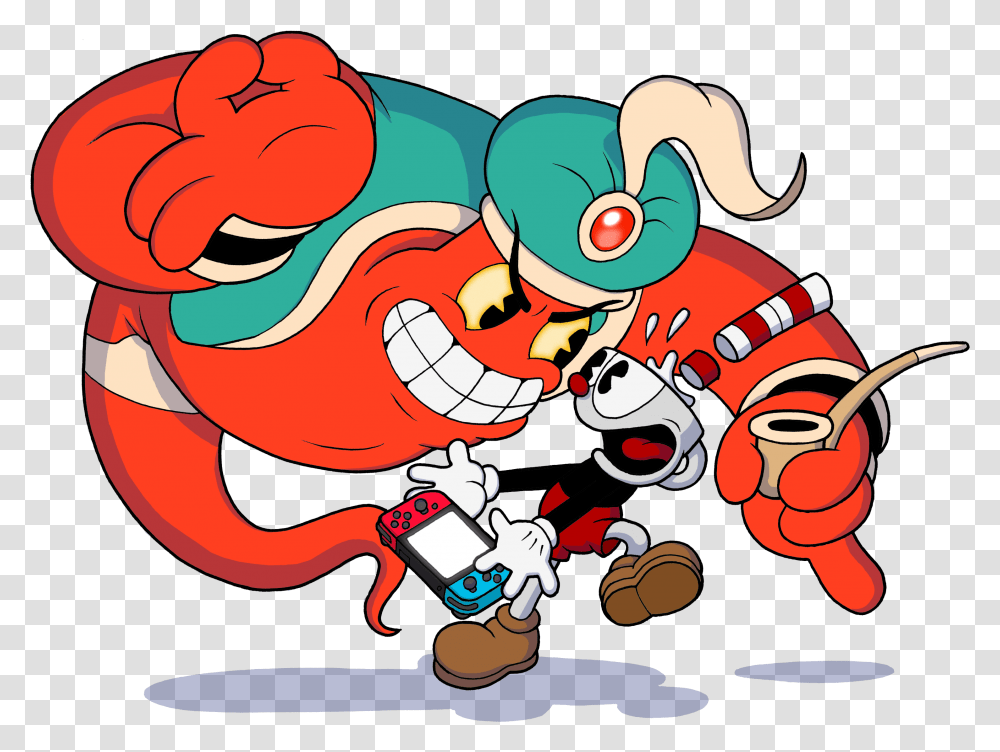 Cuphead Switch Art, Label, Food Transparent Png