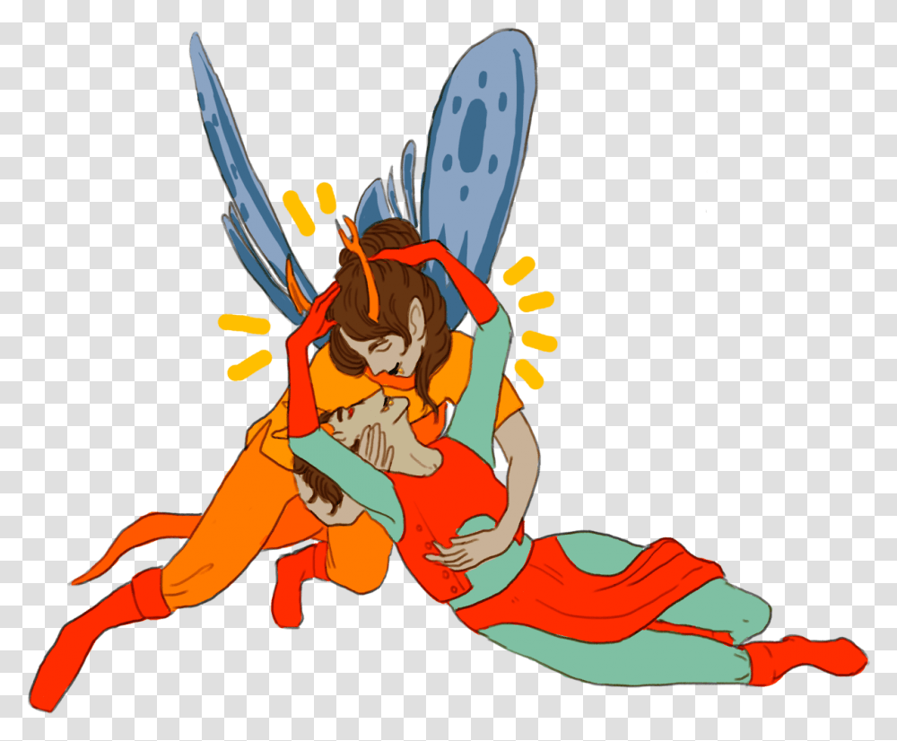 Cupid And Psyche Cartoon, Wasp, Bee, Insect, Invertebrate Transparent Png