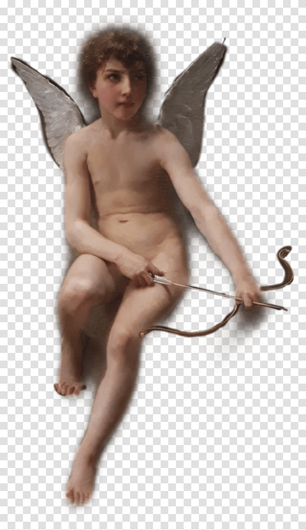 Cupid Angel Art Williambouguereau Aesthetic Fairy, Person, Human, Arrow Transparent Png