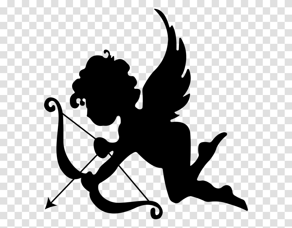 Cupid Black And White Clip Art, Gray, World Of Warcraft Transparent Png