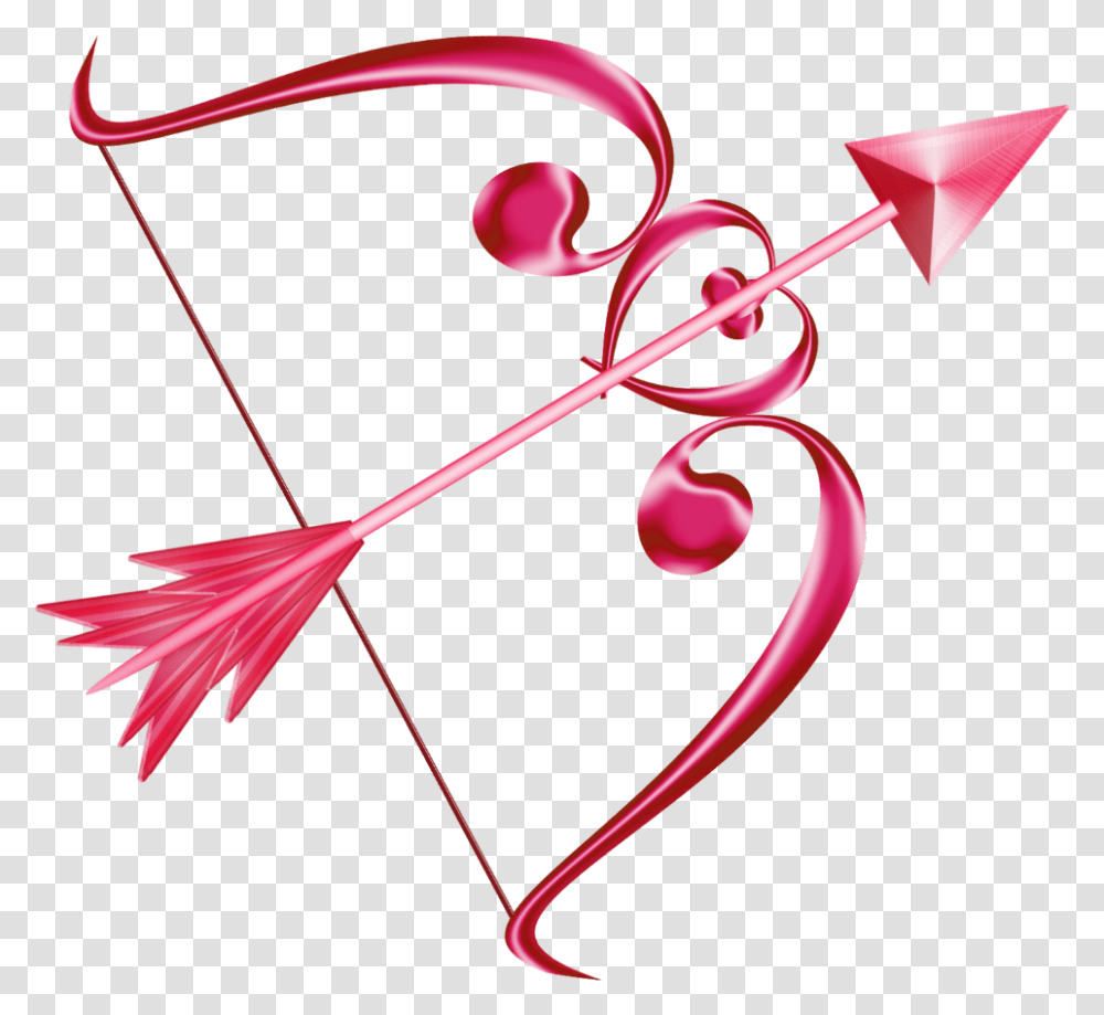 Cupid Bow Arrow Ninagarman Freetoedit Pink Bow And Arrow, Pattern, Floral Design Transparent Png