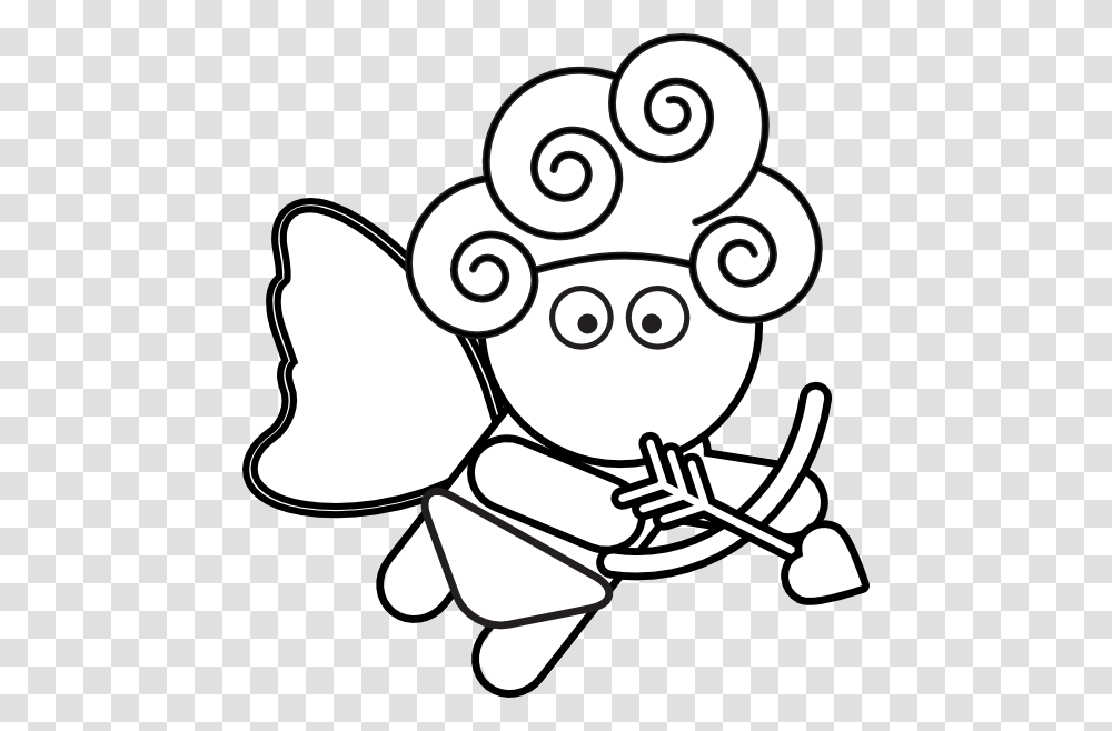 Cupid Clip Art Black And White, Face, Stencil, Drawing, Rattle Transparent Png