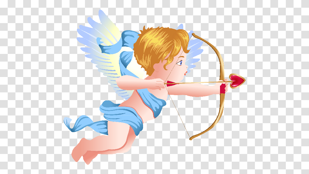 Cupid Clipart Kawaii Baby Angel With Bow And Arrow, Person, Human Transparent Png