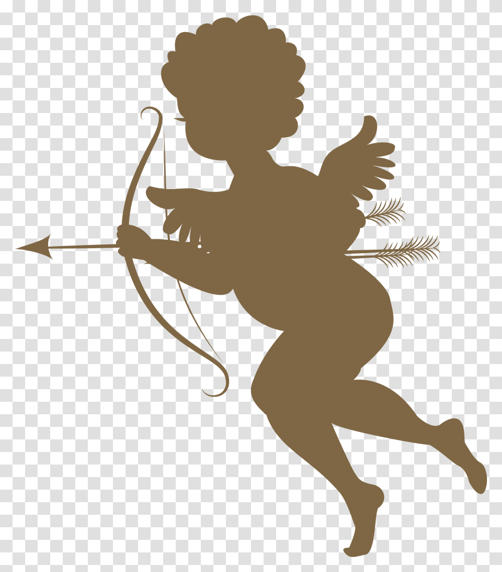 Cupid, Person, Human, Bow, Silhouette Transparent Png