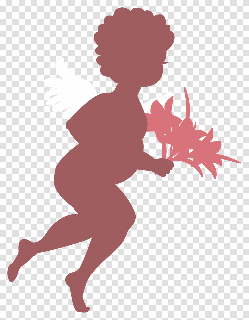 Cupid, Person, Human, Silhouette, Leaf Transparent Png