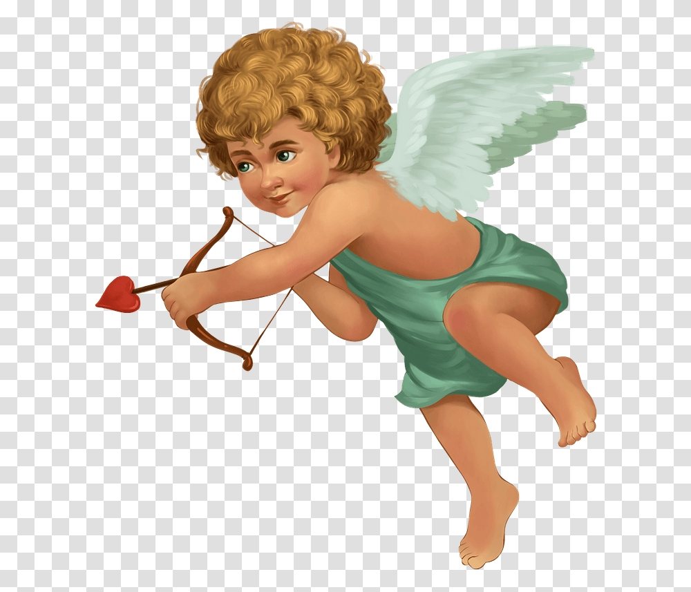 Cupid Shooting Arrow Clipart, Person, Human Transparent Png