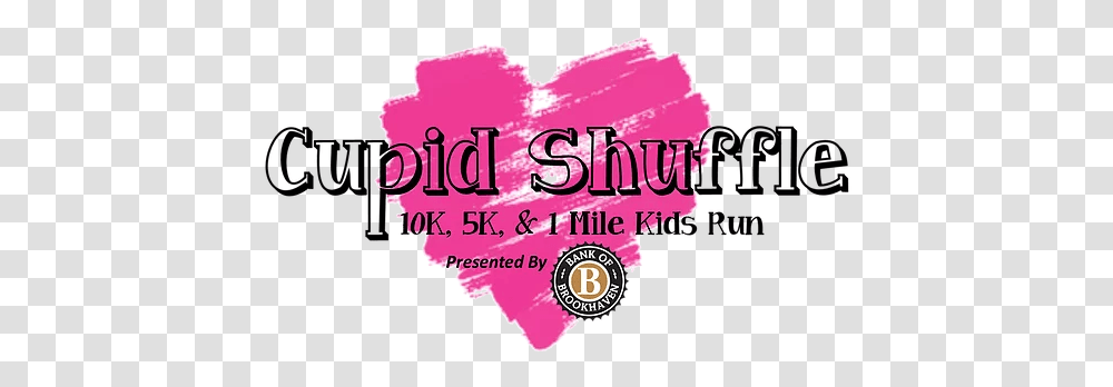 Cupid Shuffle 10k & 5k Runolebrook Language, Text, Label, Paper, Heart Transparent Png