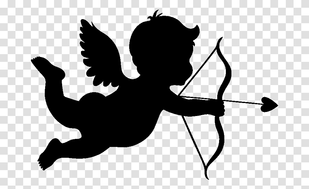 Cupid Silhouette Drawing, Gray, World Of Warcraft Transparent Png