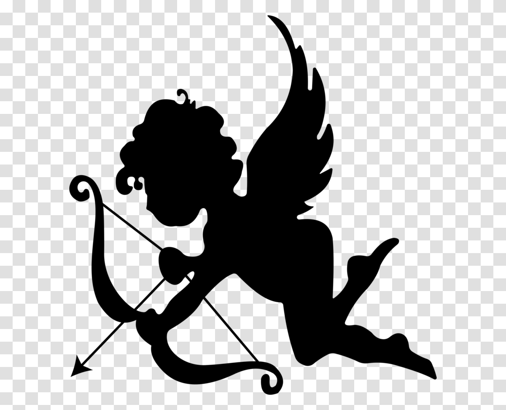 Cupid Silhouette Love Drawing Art, Gray, World Of Warcraft Transparent Png