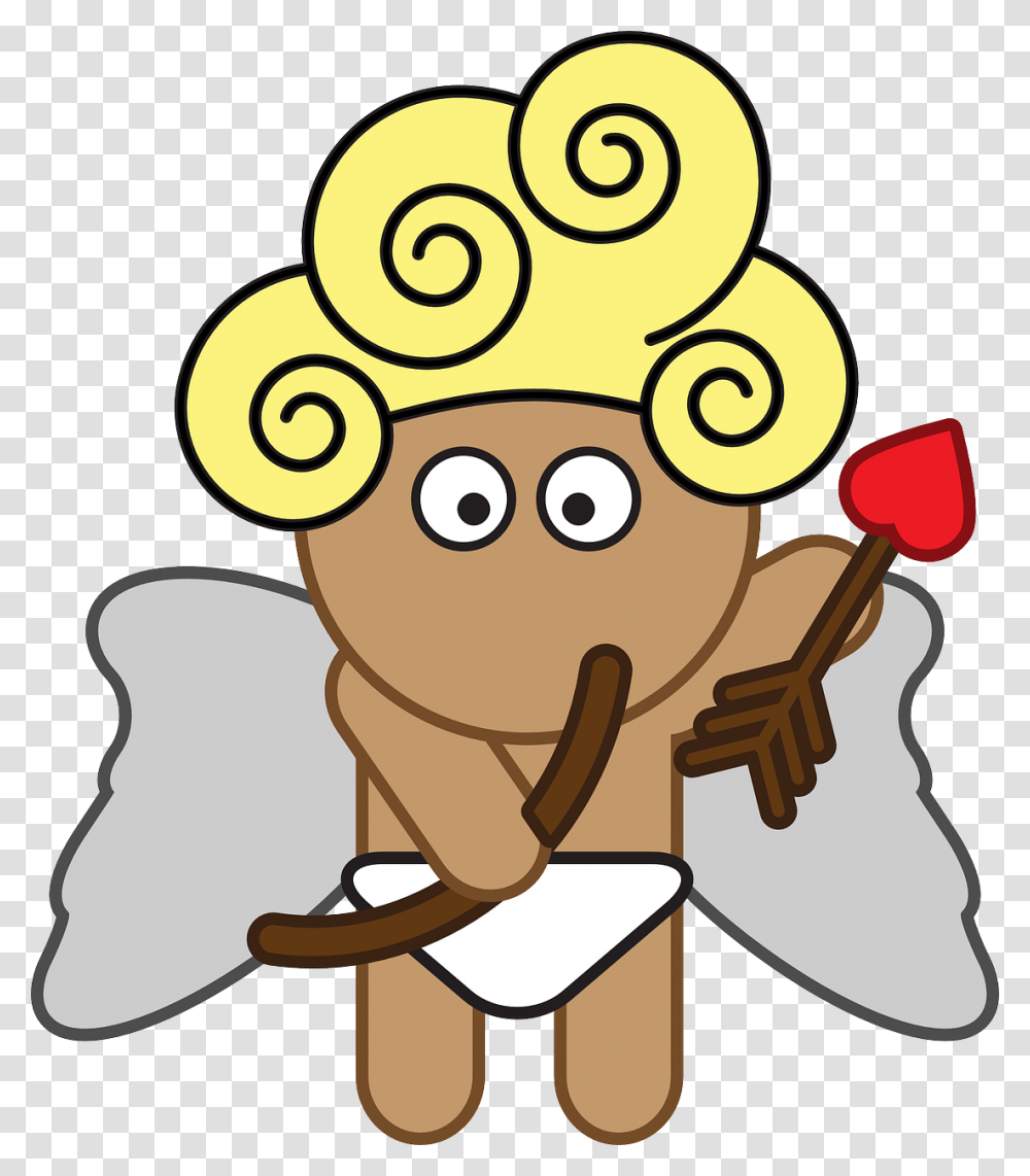 Cupid Valentine Cartoon, Rattle, Sweets, Food, Confectionery Transparent Png