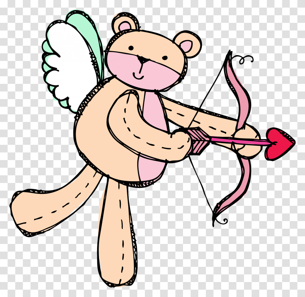 Cupid With Arrow Val Bear Valentines Bear Cupid Transparent Png