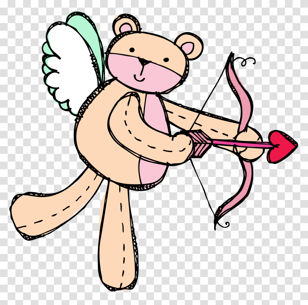 Cupid With Arrow Val Bear Valentines Transparent Png