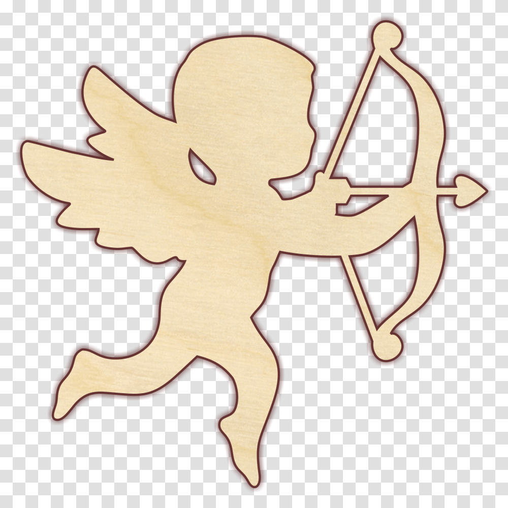 Cupid With Bow And Arrow Unfinished Wood Cut From 14 Cupid Cut Out, Leaf, Plant, Antelope, Wildlife Transparent Png