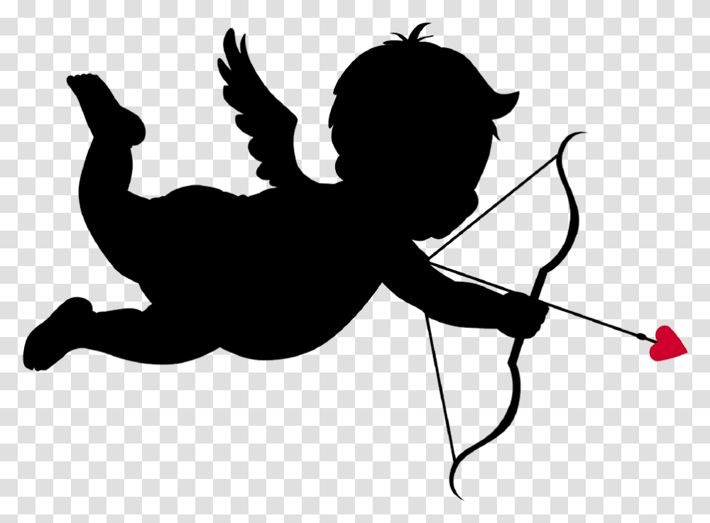 Cupid With Bow And Arrow Valentines Cupid Clipart Transparent Png
