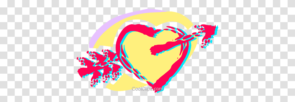 Cupids Arrow Through A Heart Royalty Free Vector Clip Art, Bread, Food Transparent Png