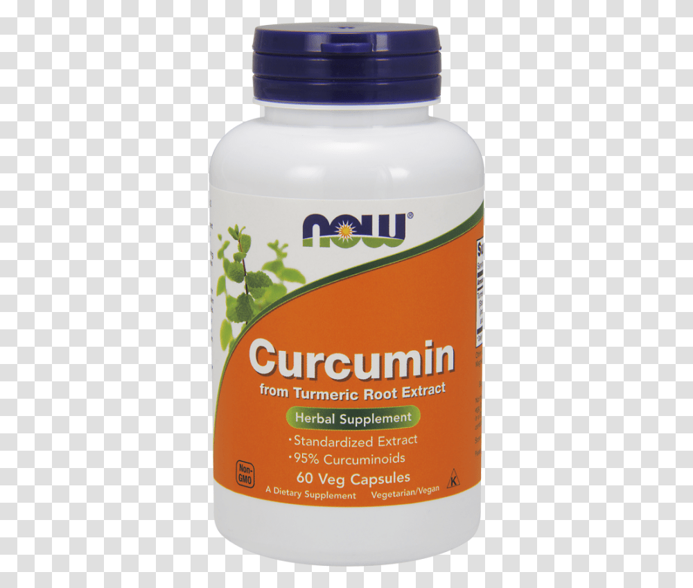 Curcumin Veg Capsules St John's Wort Now, Cosmetics, Bottle, Milk, Beverage Transparent Png