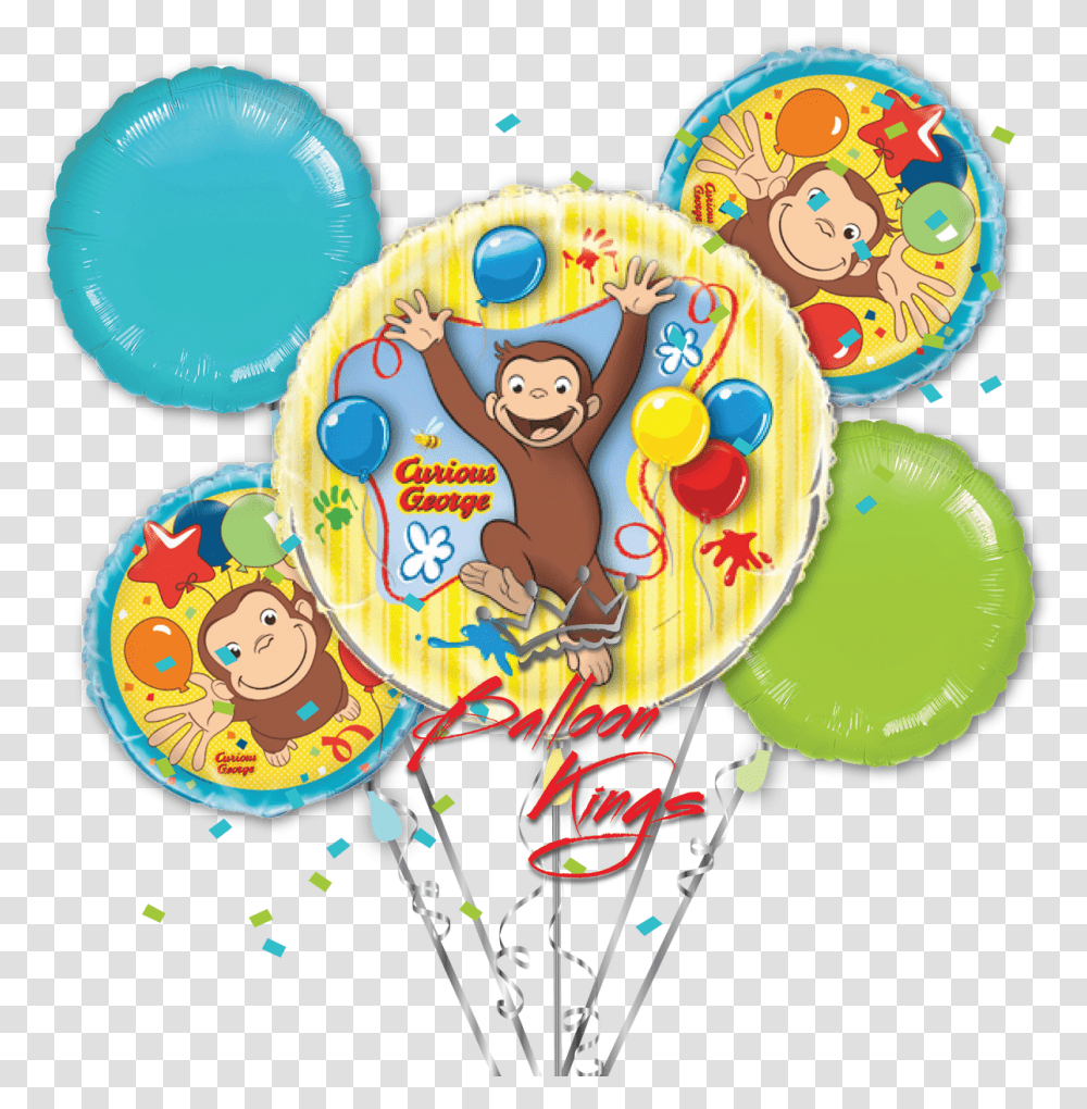 Curious George Balloons Jorge El Curioso Con Bombas, Toy, Rattle Transparent Png