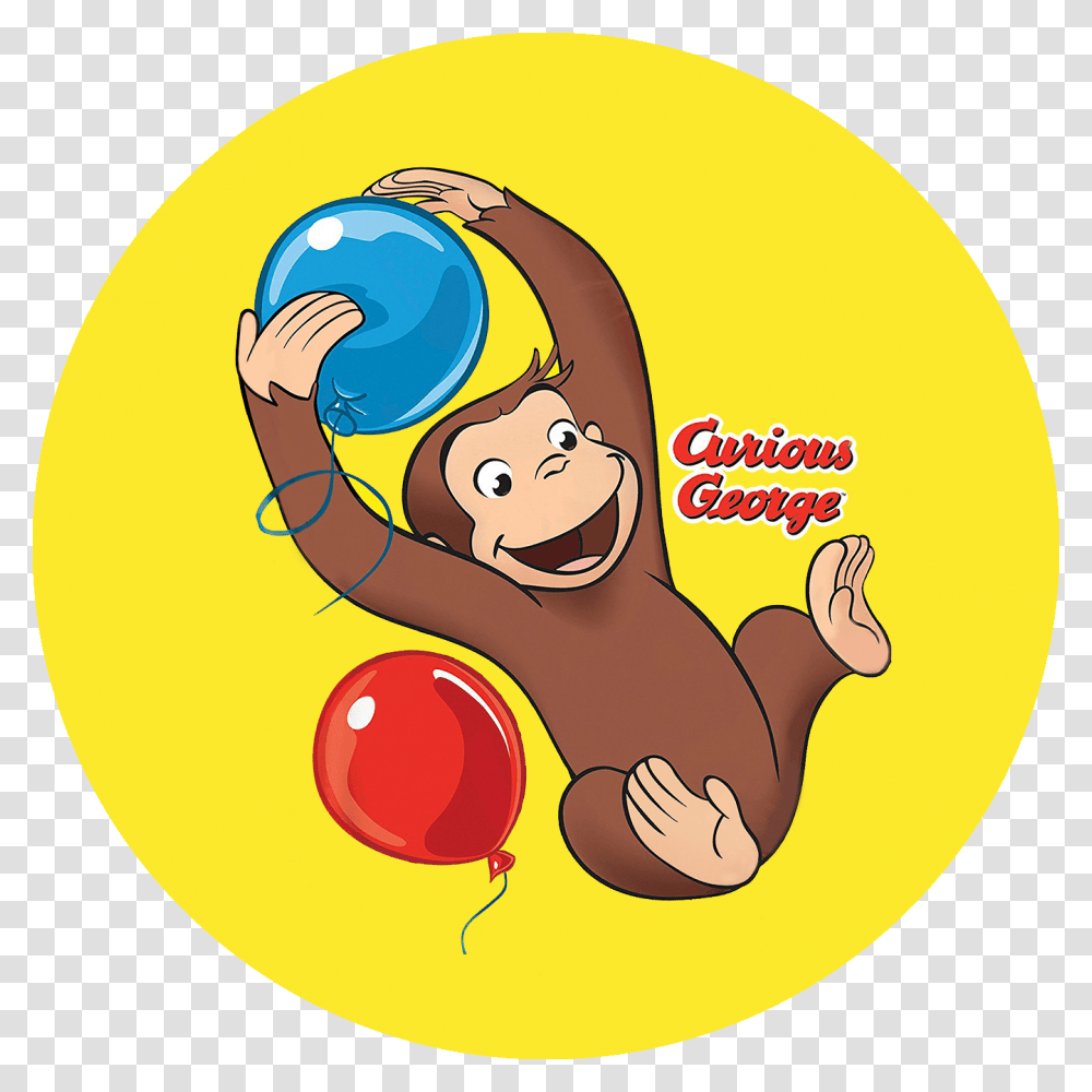 Curious George Curious George Birthday, Label, Face, Juggling Transparent Png