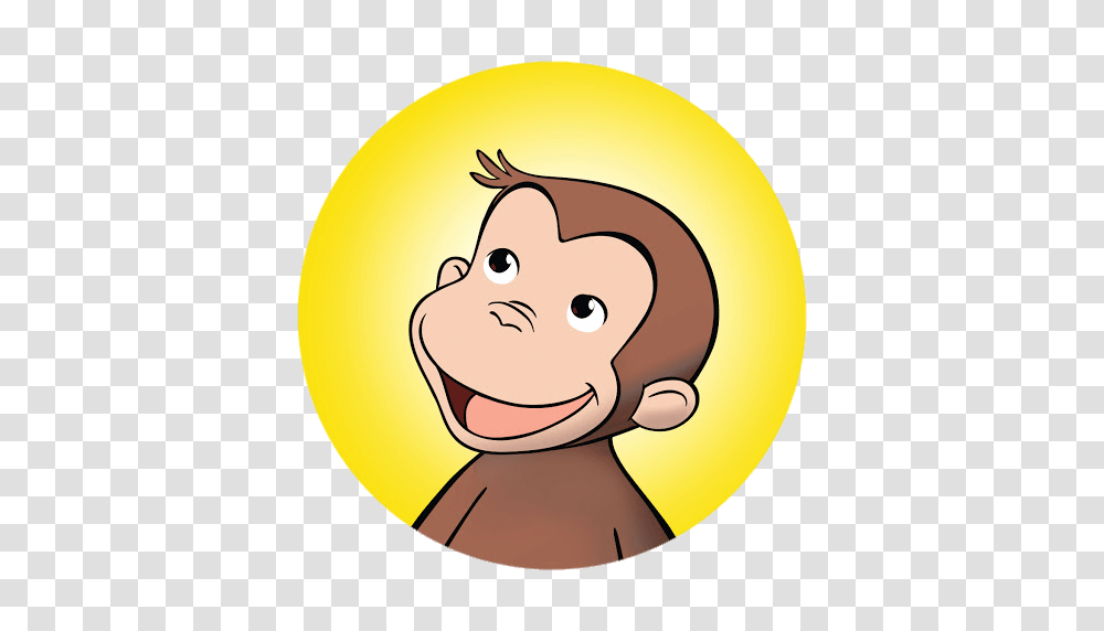 Curious George Emblem, Face, Label, Plant, Photography Transparent Png