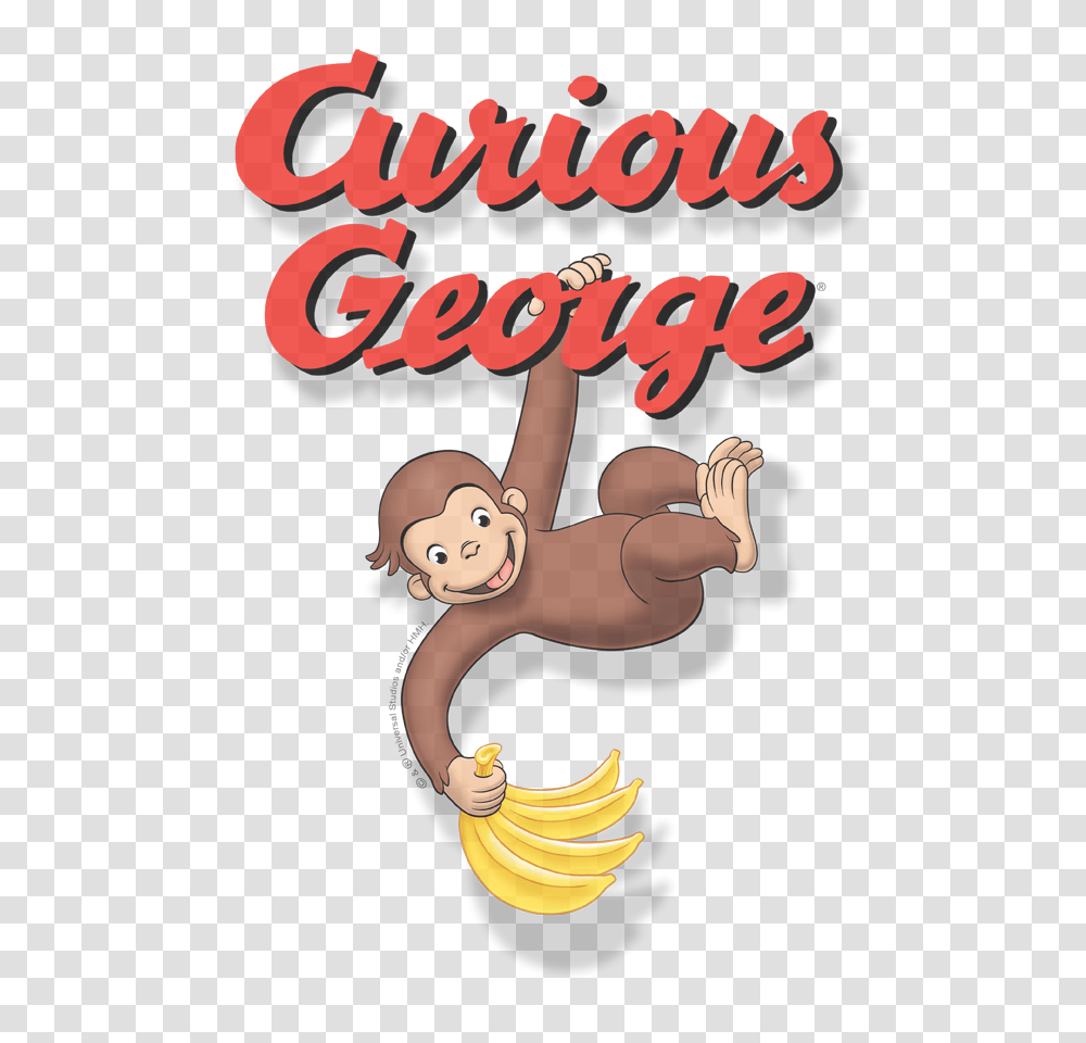 Curious George Hangin Out Toddler T Shirt, Poster, Advertisement, Alphabet Transparent Png