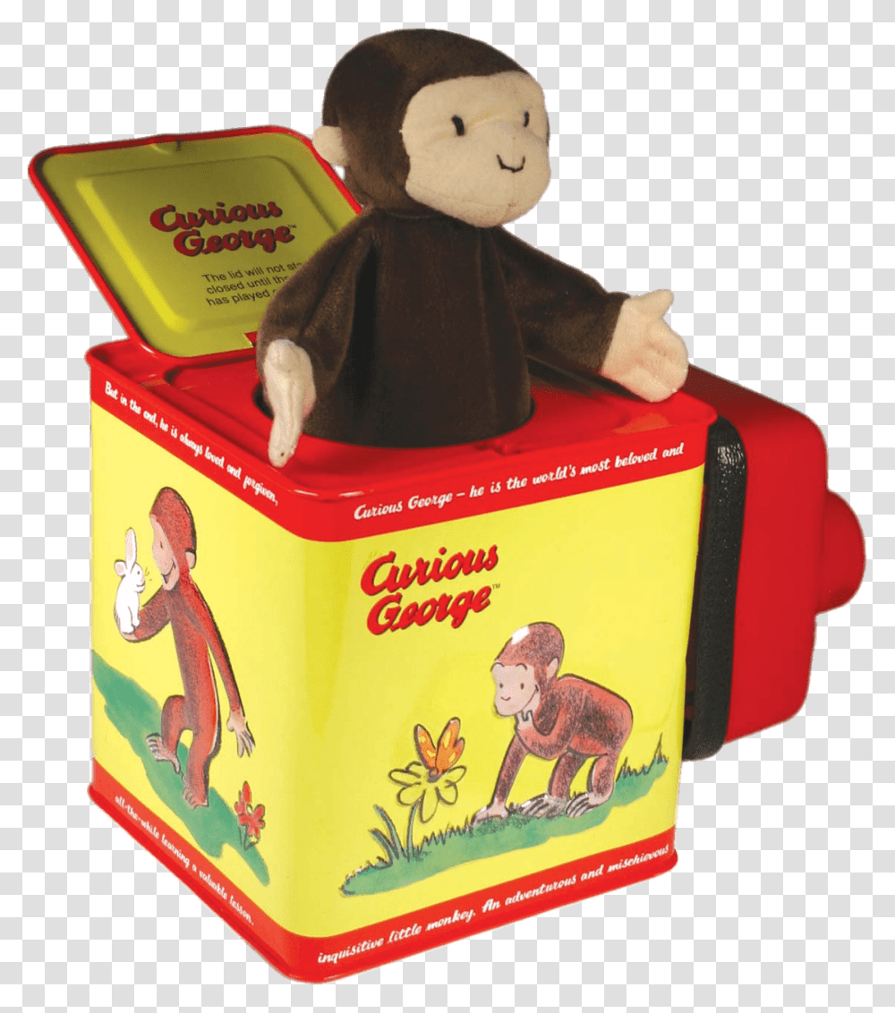 Curious George Jack In The Box Jack In The Box Toy Free, Figurine, Sweets, Food, Confectionery Transparent Png