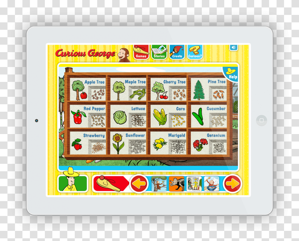 Curious George Paint Box Game, Word, Doodle, Drawing, Female Transparent Png