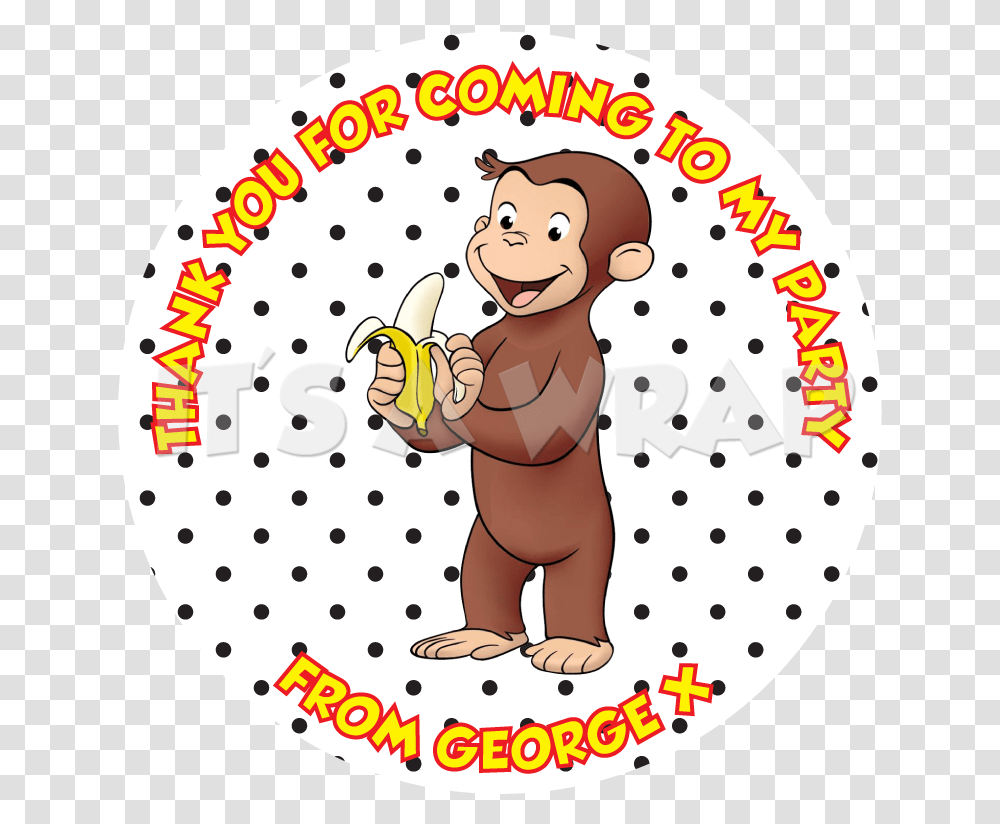 Curious George Sweet Cone Stickers Children's Book Characters, Face, Word, Bowl, Juggling Transparent Png