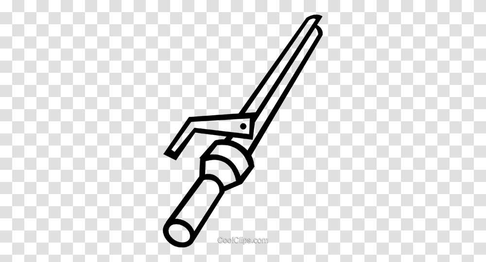 Curling Iron Royalty Free Vector Clip Art Illustration, Tool, Cross, Adapter Transparent Png