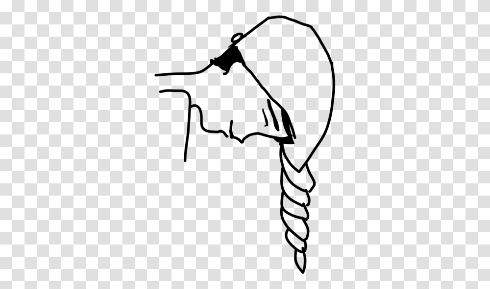 Curls Drawing Hair Strand Sketch, Gray, World Of Warcraft Transparent Png