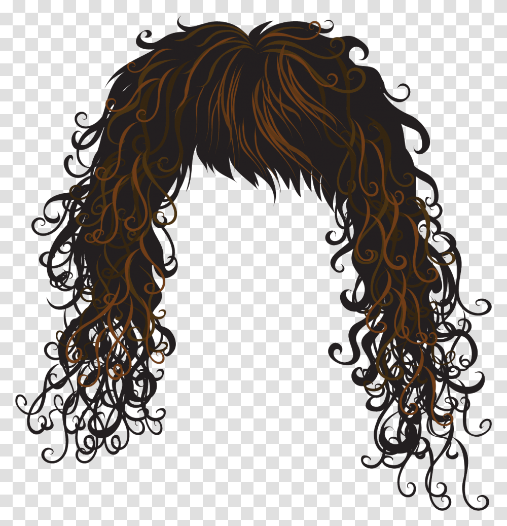 Curly Brown Hair Clip Art, Pants, Plant, Feather Boa Transparent Png
