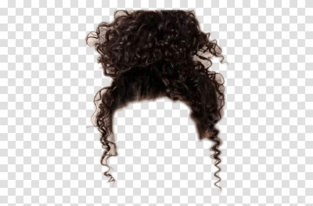 Curly Bun Hair Messy Bun On Mixed Girls, Smoke, Person, Human Transparent Png